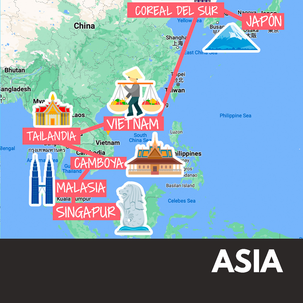 Rutas por Asia